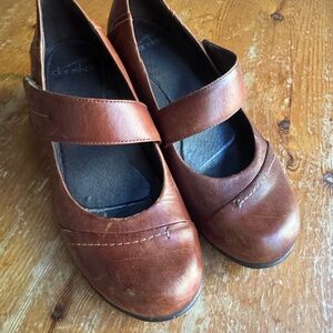 Brown Leather Mary Jane Shoes